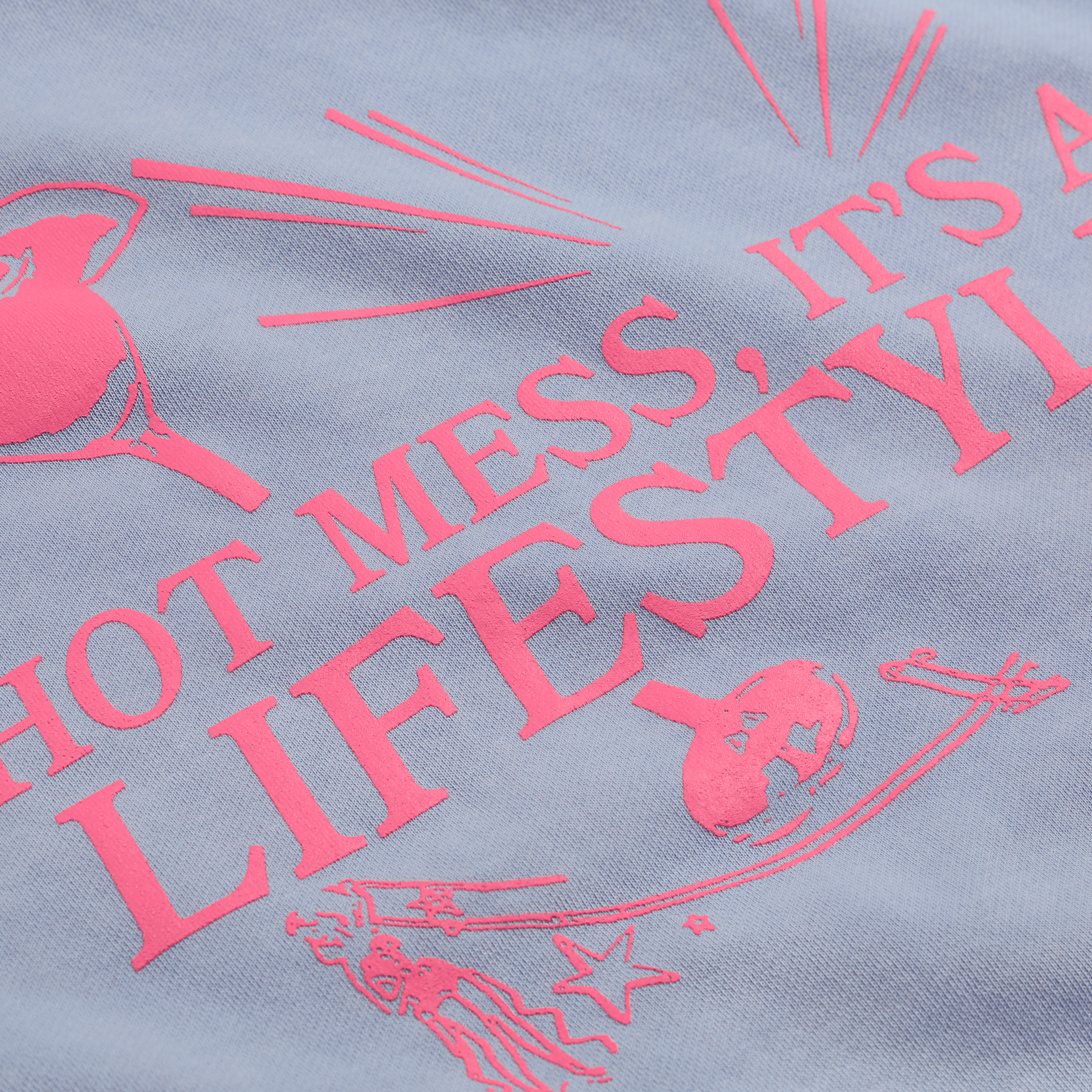HOT MESS, IT'S A LIFESTYLE HOODIE (BLUE)