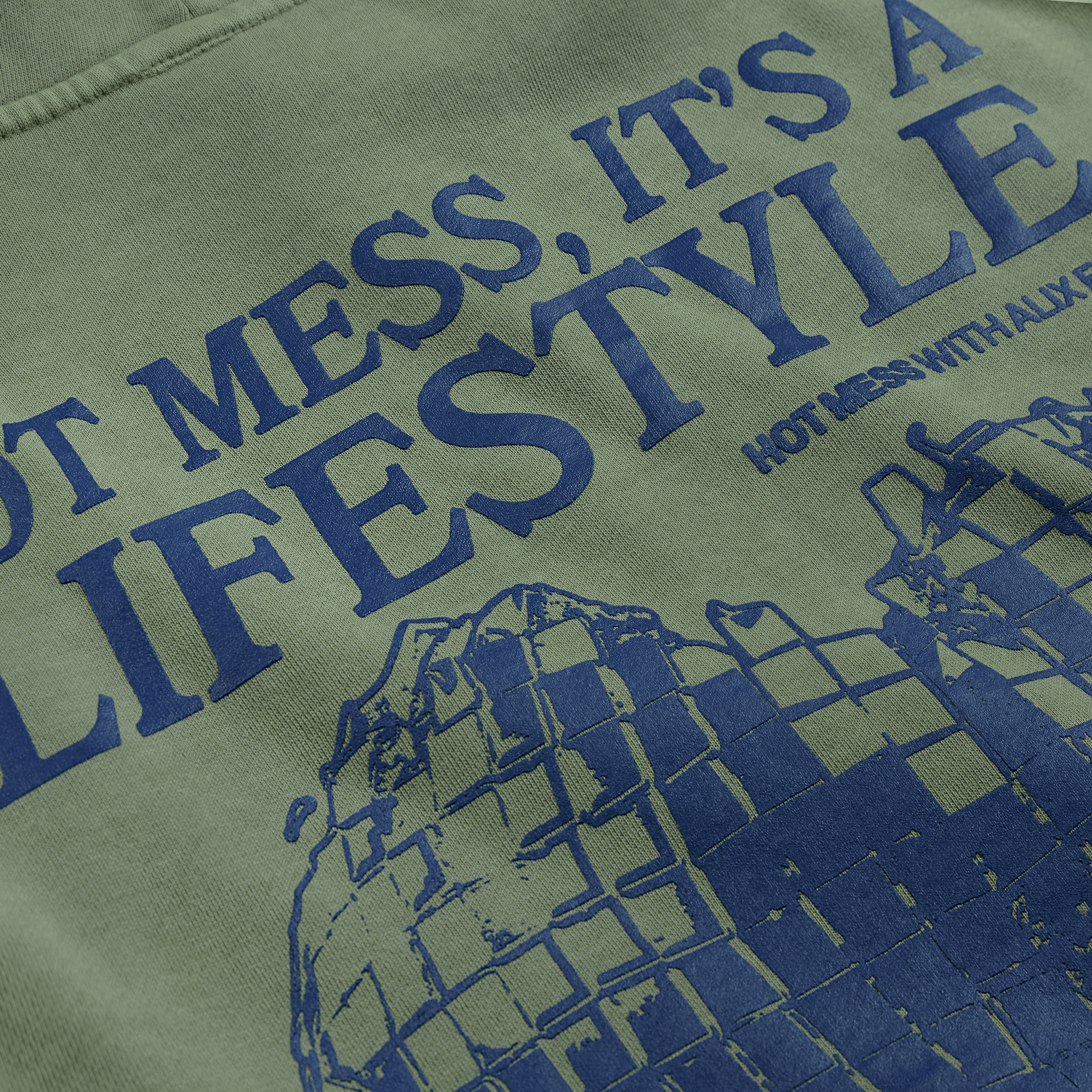 HOT MESS, IT'S A LIFESTYLE HOODIE (GREEN)