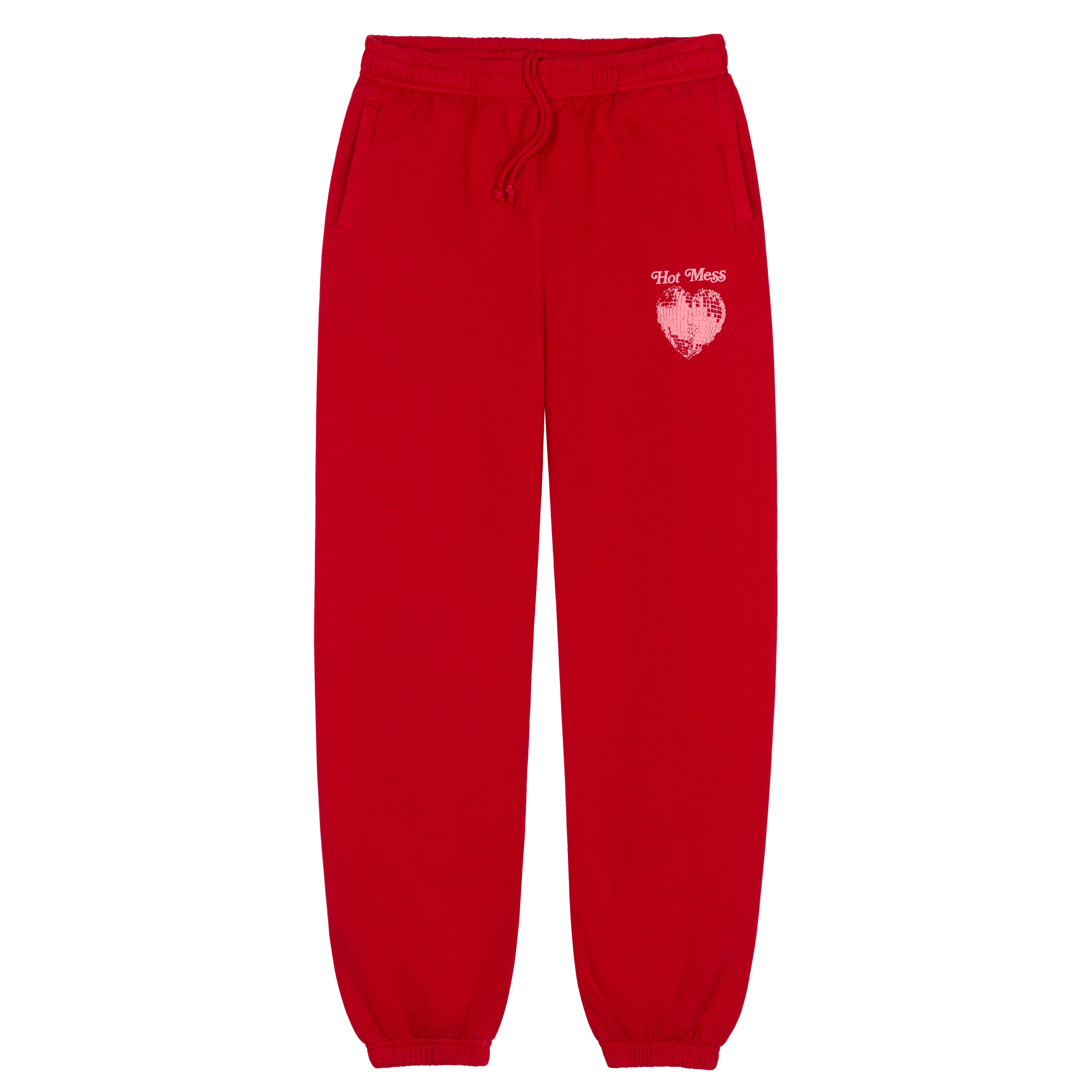 HOT MESS, IT'S A LIFESTYLE SWEATPANTS (RED)