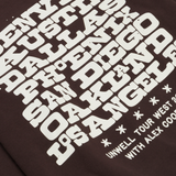 UNWELL WEST TOUR CREWNECK (BROWN)